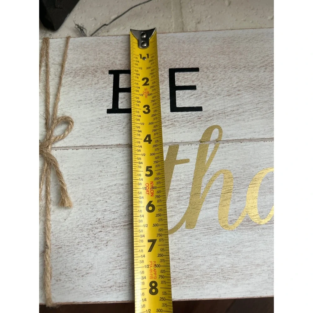 Rustic Be Thankful Wood Sign Wall Decor‎ Inspirational Quote Farmhouse